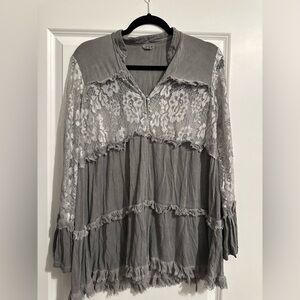 Small lace block top